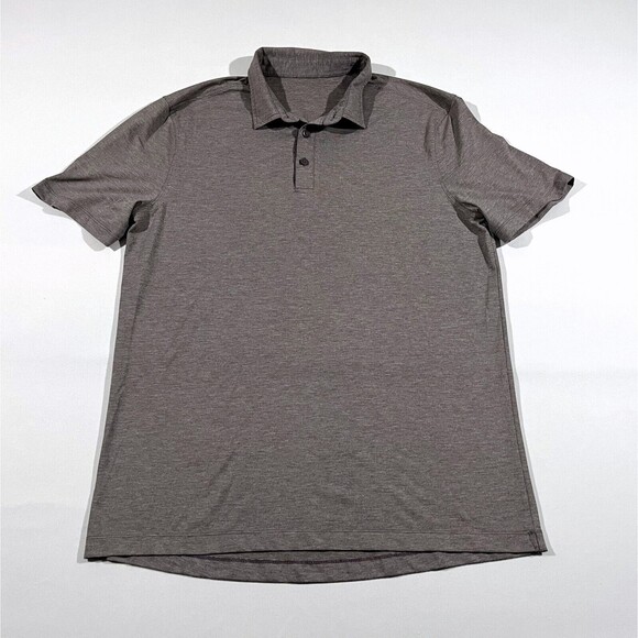 lululemon athletica Other - Lululemon Men's Short Sleeve Pique Heather Polo Purple Casual Shirt Top Sz L